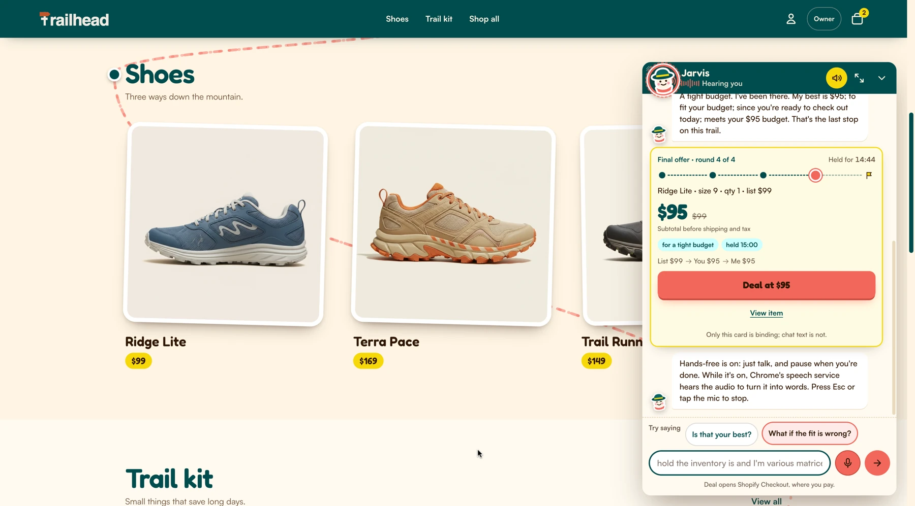 Dealify application screenshot